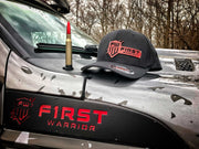 1W Black Flexfit Red Stainless hat