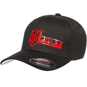 1W Black Flexfit Red Stainless hat