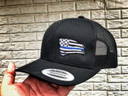 Blue Line Battle Flag Snapback Hat