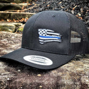 Blue Line Battle Flag Snapback Hat