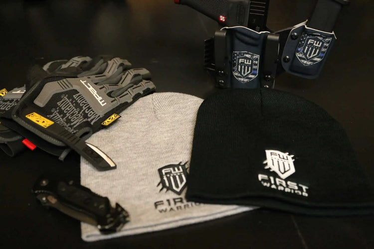 1W Beanie - Black - F1rstWarrior HATS Black