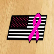 Cancer Awareness Flag Decal