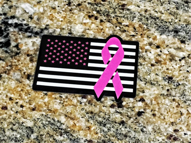 Cancer Awareness Flag Decal - F1rstWarrior Sticker Cancer Awareness Decal