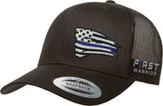 Blue Line Battle Flag Snapback Hat