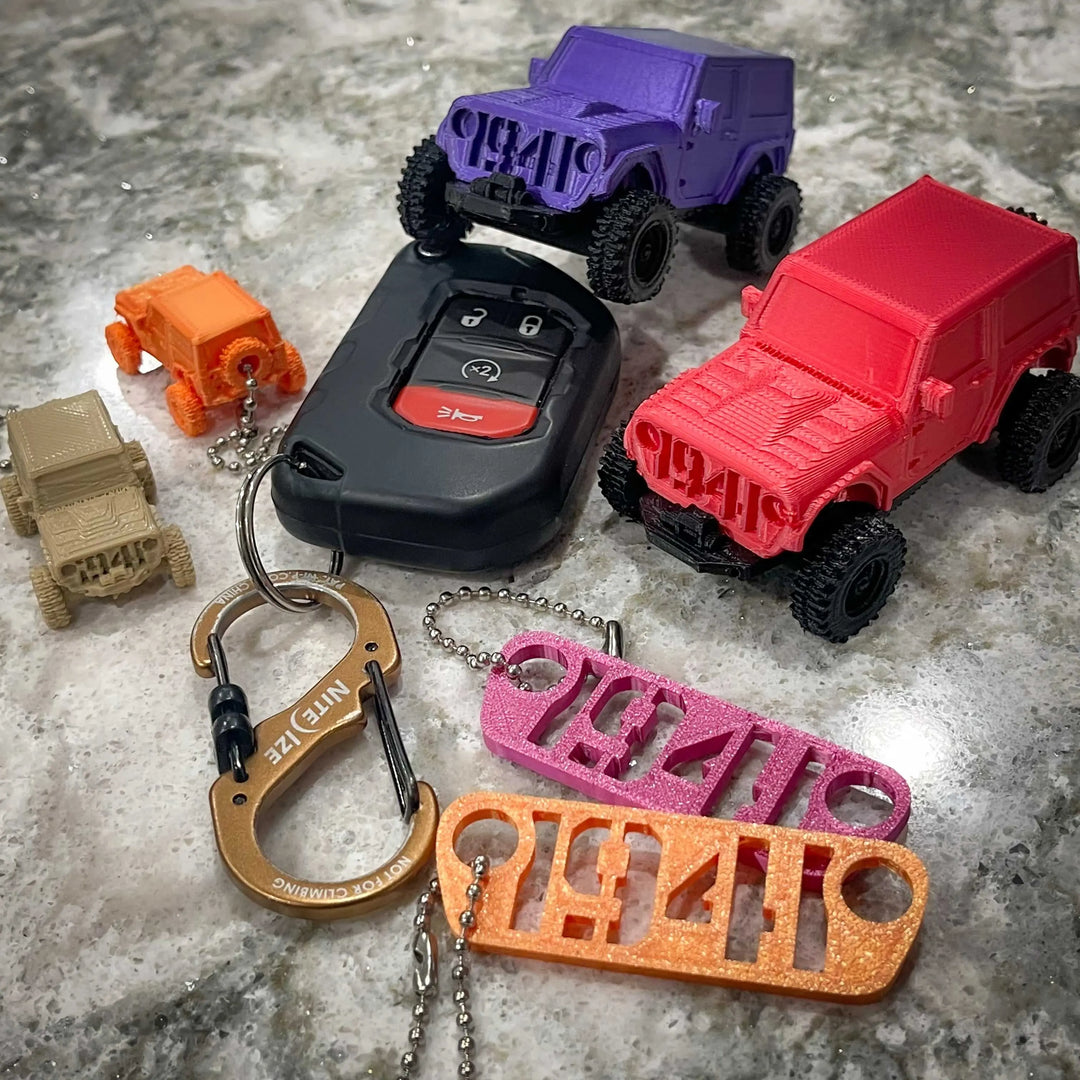 1941 Keychain - F1rstWarrior JEEPish Juliet Kilo / Black