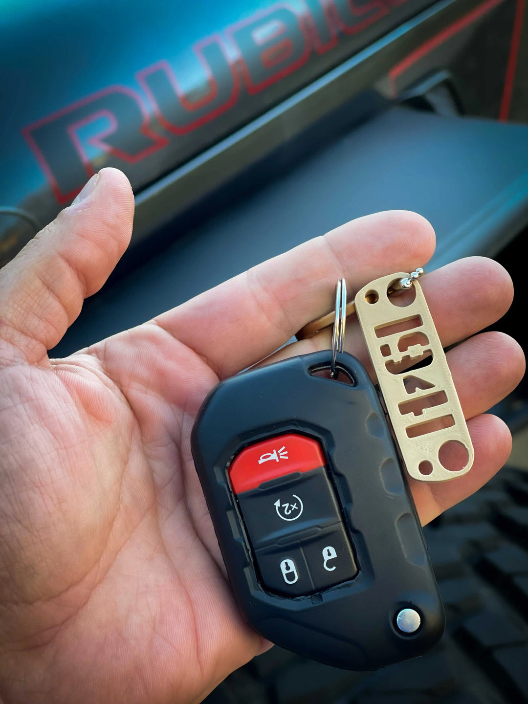 1941 Keychain - F1rstWarrior JEEPish Juliet Kilo / Black