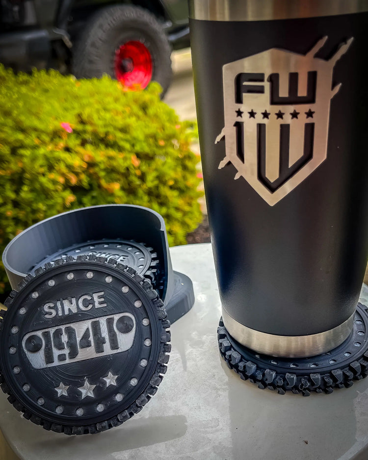 MudTire Coaster Set - F1rstWarrior JEEPish Default Title