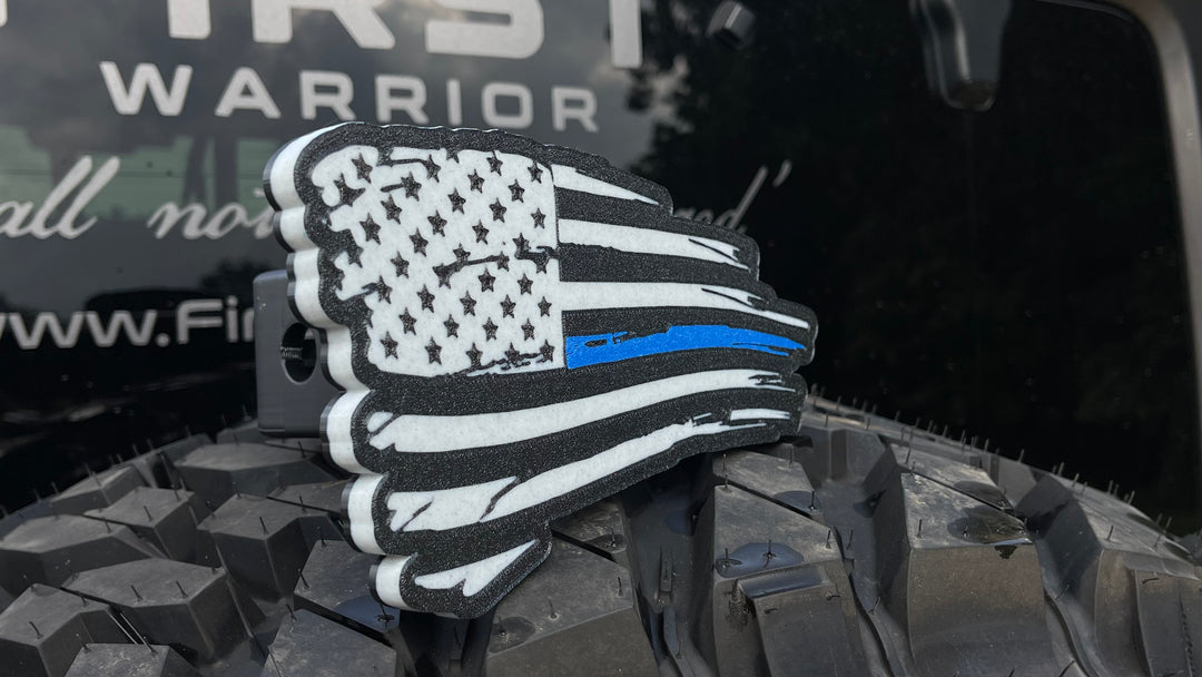 2” Hitch - Blue Line Battle Flag - F1rstWarrior Default Title
