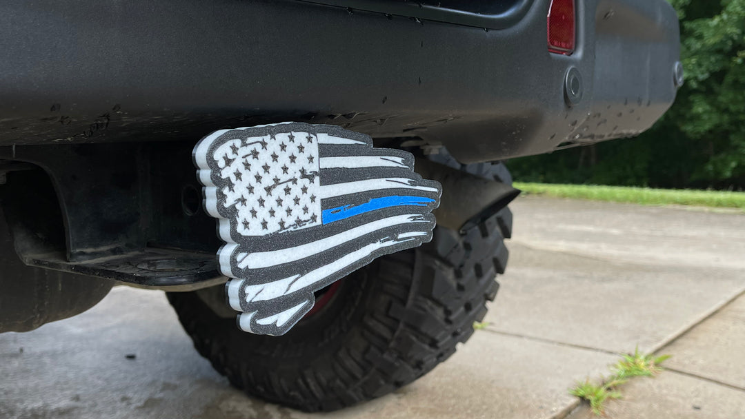 2” Hitch - Blue Line Battle Flag - F1rstWarrior Default Title