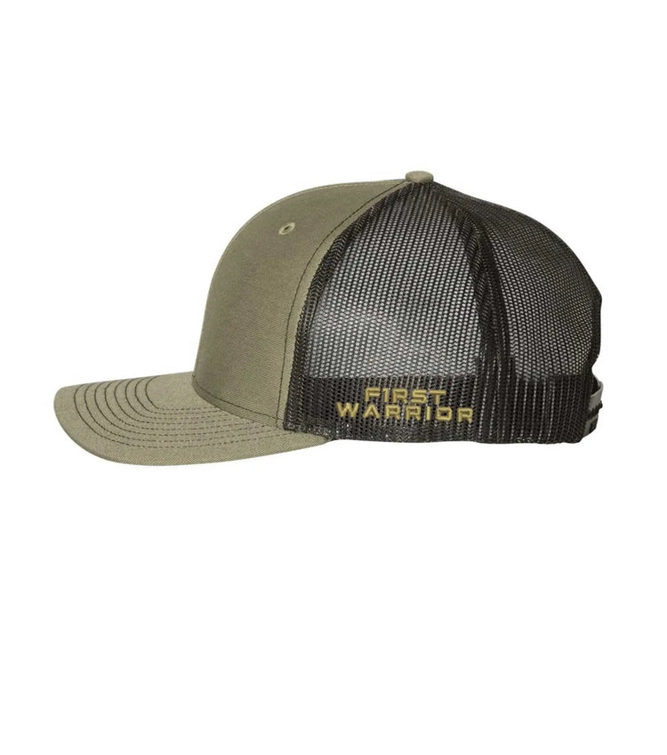1776 - Don’t Tread On Me - OD Green - F1rstWarrior HATS Tan / Black