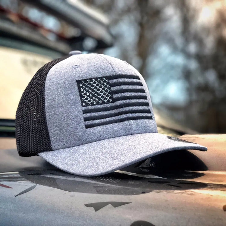 United Flag Black FLEXFIT - F1rstWarrior HATS Default Title