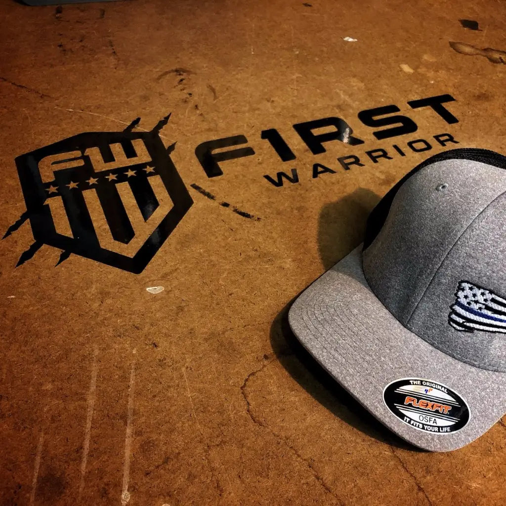 LARGE First Warrior Decal - BLACK Wide Version - F1rstWarrior Sticker BLACK / LARGE