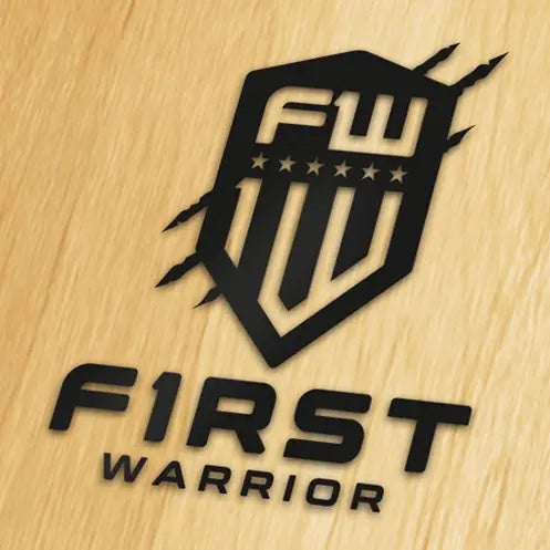 First Warrior Decal - Black Tall Version - F1rstWarrior Sticker Black / Square - 6"x5"