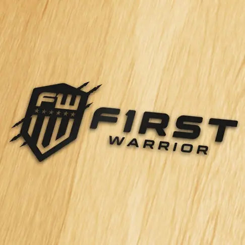 First Warrior Decal - Black Wide Version - F1rstWarrior Sticker Black / WIDE