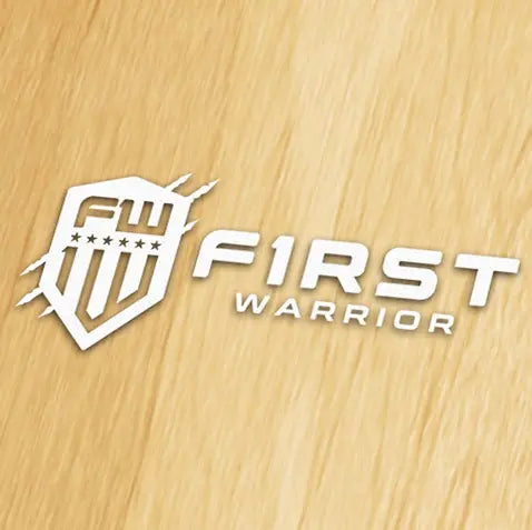 First Warrior Decal - WHITE Wide Version - F1rstWarrior Sticker White / WIDE
