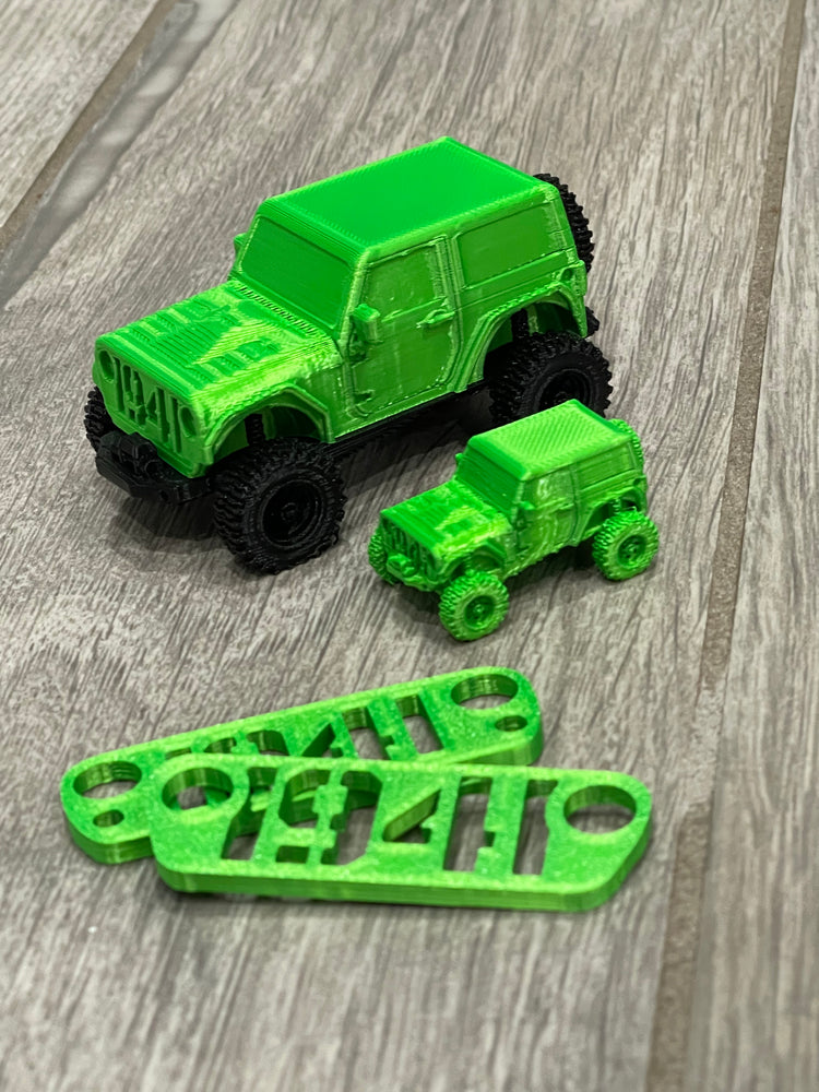 Mini Offroad Keychain - F1rstWarrior JEEPish Black