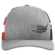 USA Signature Series - GRAY Flag - F1rstWarrior HATS Default Title