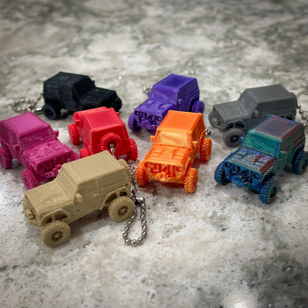 Mini Offroad Keychain - F1rstWarrior JEEPish Black