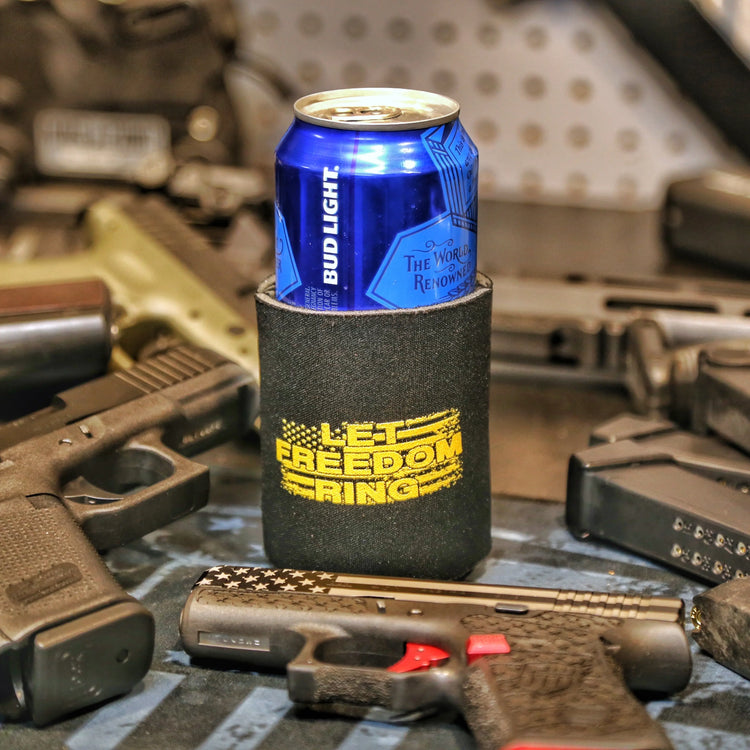 Let Freedom Ring Soft BLACK Koozie - F1rstWarrior GEAR Default Title