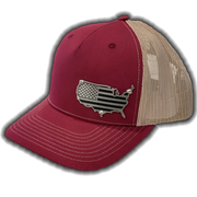 USA Signature Series - RED/TAN - F1rstWarrior HATS Default Title