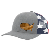 USA Wooden Signature Series - GRAY Flag - F1rstWarrior HATS Default Title