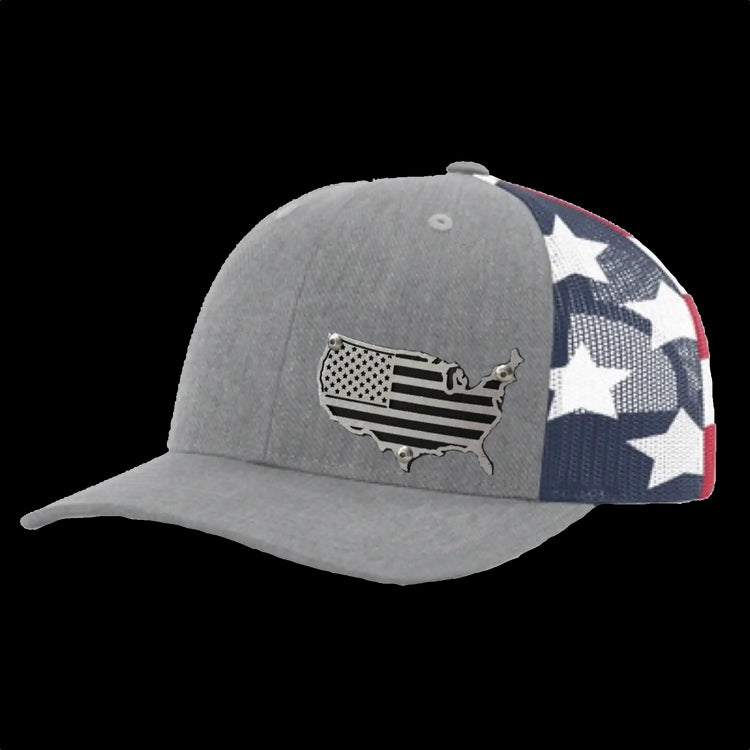 USA Signature Series - GRAY Flag - F1rstWarrior HATS Default Title