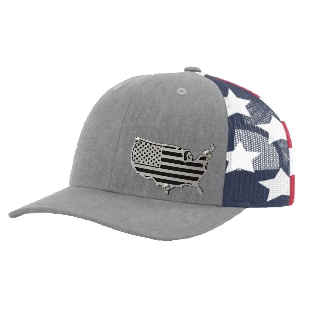 USA Signature Series - GRAY Flag - F1rstWarrior HATS Default Title