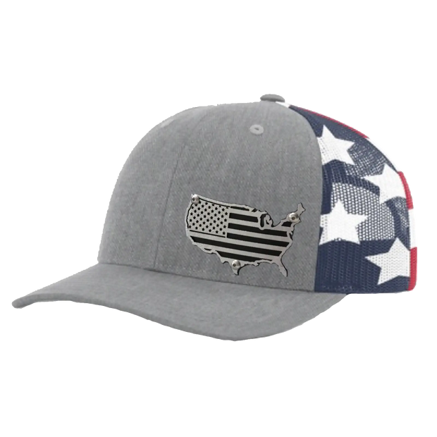 USA Signature Series - GRAY Flag - F1rstWarrior HATS Default Title