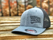 We The People American Battle Flag Flexfit Gray and Black Hat