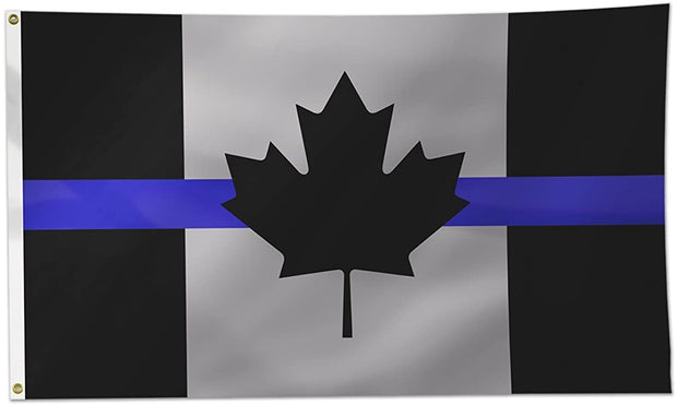 Thin Blue Line Canadian Flag